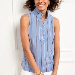 Talbots Sleeveless NON-IRON POPOVER - Blue Stripe- worn once
